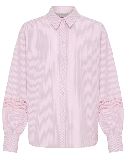 Fransa - FRYara Skjorte - Silver Pink Stripe